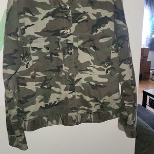 Hot Topic Camouflage Jean Jacket